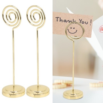 2 szt. Uchwyt na numer stołu Okrągły metalowy,