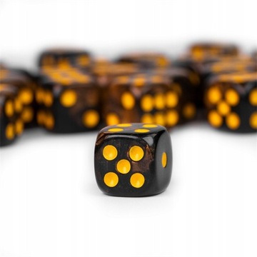 KOSTKA K6 1,1 CM RPG TYGRYSIE OKO KOŚĆ SZEŚCIOŚCIENNA