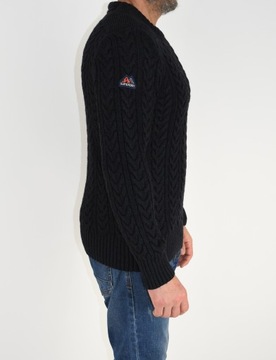 Superdry grubszy SWETER z wełną, SPLOTY, melanż- M