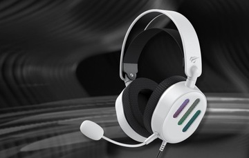 ИГРОВЫЕ НАУШНИКИ HAVIT ДЛЯ ГЕЙМЕРОВ НАКЛОННЫЙ RGB МИКРОФОН