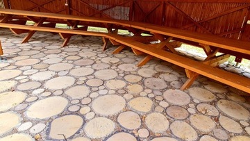 Деревянные бруски - Бетон Древесина - Декоративный, для дорожки, для сада