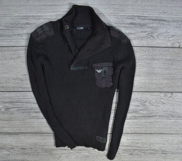 AJ Armani Jeans Sweter Męski Logowany / M