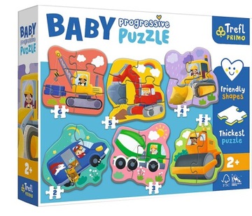 Puzzle Baby progresive Pojazdy Trefl 2+