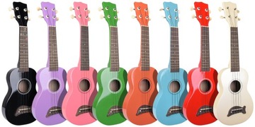 СОПРАНО УКУЛЕЛЕ МНОГО ЦВЕТОВ + БЕСПЛАТНЫЙ НАБОР АКСЕССУАРОВ