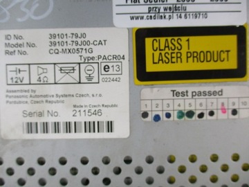 FIAT SEDICI RÁDIO CD TOVÁRNÍ 39101-79J0