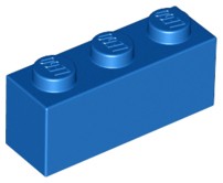 LEGO 3622 brick klocek 1x3 niebieski 4szt.