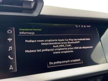 Audi A3 8Y Sportback 1.5 35 TFSI 150KM 2024 Audi A3 Sportback S Line Reflektory LED Apple CarPlay Android Auto Gwaranc, zdjęcie 17