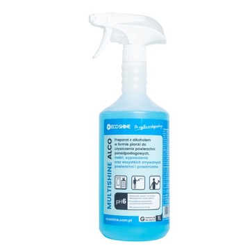 ECO SHINE MULTISHINE ALCO 1L PŁYN PIANKA DO MYCIA MEBLI