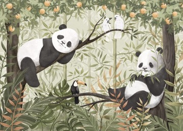 Tapeta na wymiar dla dzieci z pandą PANDARIUM