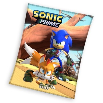 Ciepły Koc kocyk dla dzieci 130x170 na chłodne dni Sonic szybki błyskawica