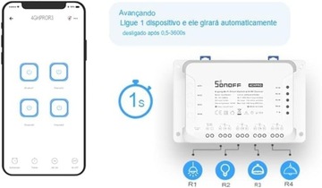 SONOFF 4CHPRO R3 4-скоростной интеллектуальный переключатель Wi-Fi RF пульт дистанционного управления