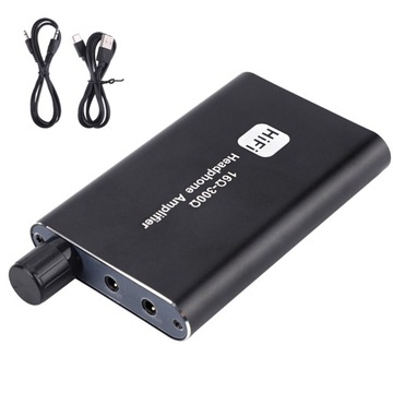 WZMACNIACZ SŁUCHAWKOWY HIFI PRZENOŚNY AUX 3,5 MM IMPEDANCJA 16-300 40MW USB