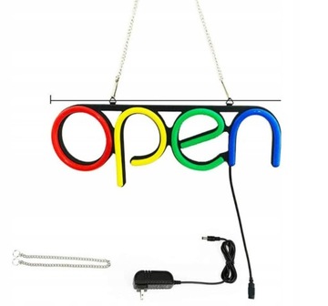 NEON NAPIS LED OPEN SZYLD REKLAMA TABLICA OTWARTE
