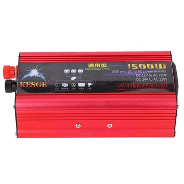 PRZETWORNICA DO AUTA DC 12V/24V NA AC 220V 1500W