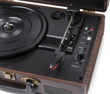 Проигрыватель в чемодане RP115B с USB AUX, коричневый