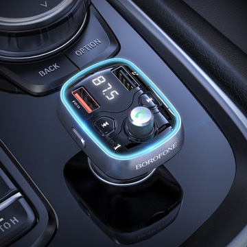 BOROFONE TRANSMITER FM BC32 SUNLIGHT MP3, BLUETOOTH - 2XUSB + MICROSD - QC