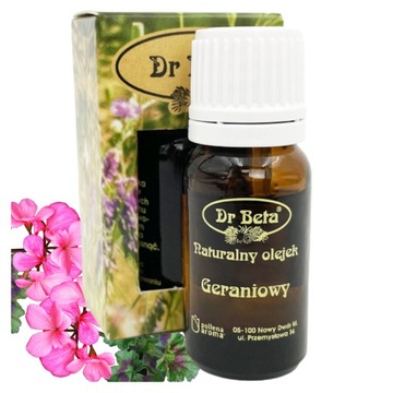 OLEJEK ETERYCZNY NATURALNY GERANIOWY AROMATERAPIA