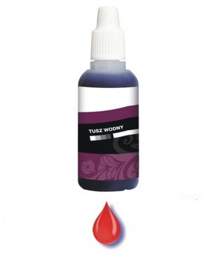 TUSZ CZERWONY do STEMPLI 30ml PIECZĄTEK