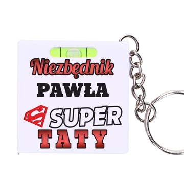 Dzień ojca TATY prezent BRELOK MIARKA POZIOMICA M