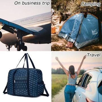 Нейлоновые складные дорожные сумки для самолетов с креплением для чемодана