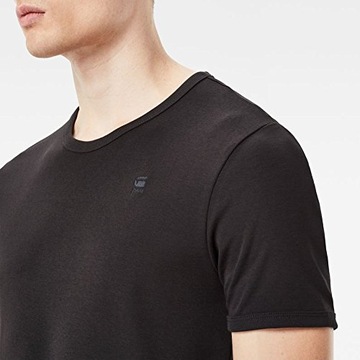 G-STAR Raw Męski T-shirt Basic Slim 2-pak, czarny