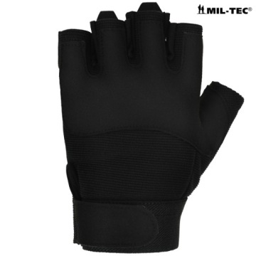 Тактические перчатки без пальцев армия Mil-Tec Black