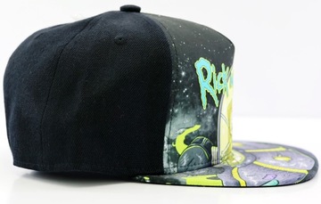 Czapka z prostym daszkiem chłopięca Rick and Morty SNAPBACK 53-58cm czarna