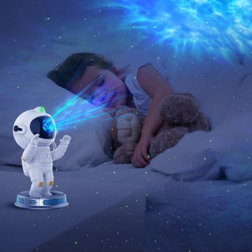 ЗВЕЗДНЫЙ ПРОЕКТОР КОСМОНАВТ СВЕТОДИОДНЫЙ НОЧНИК 3D РОБОТ ДЛЯ ДЕТЕЙ В ПОДАРОК