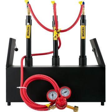 Газовая ковочная печь VEVOR 15L, 2 дверцы, 3 горелки