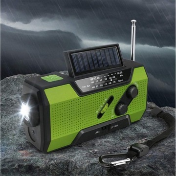 РУЧНАЯ РУЧКА С СОЛНЕЧНЫМ РАДИО FM-РАДИО АВАРИЙНЫЙ СВЕТОДИОДНЫЙ ФАКАР 2000 мАч