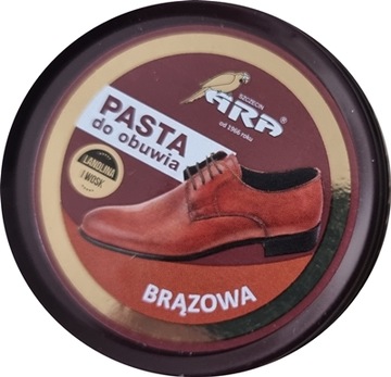 Pasta do butów z lanoliną brązowa