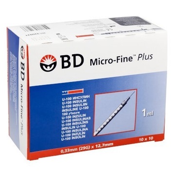 Strzykawka do insuliny BD Micro-Fine Plus 29G 1 ml 100szt.