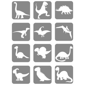 Szablony Do Tatuaży Brokatowych Dinozaury Mały