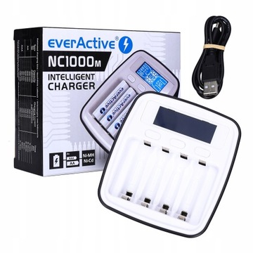 EverActive NC-1000M 4-канальное зарядное устройство для Ni-MH аккумуляторов