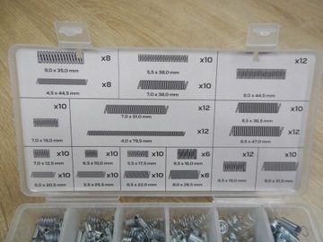 Пружины Набор из 200 стальных пружин в органайзере NEO.