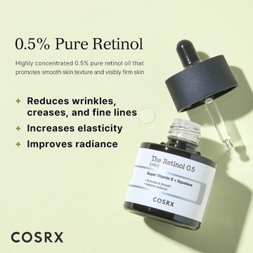 COSRX Retinol 0.5 Oil, Anti-aging Serum with 0.5% Retinoid Treatment