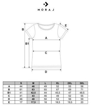 Bluzka Damska T-Shirt w Paski Klasyczna Koszulka na Krótki Rękaw MORAJ XXL