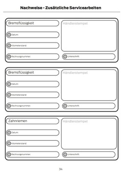 Немецкая сервисная книжка Ford 2019-2023 гг.