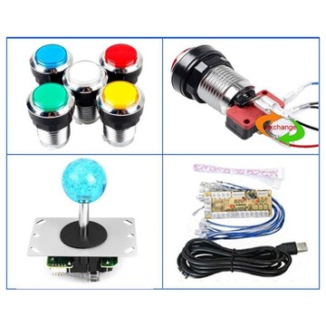 Комплект «Сделай сам» аркадная палка для 2 игроков с USB-накопителем