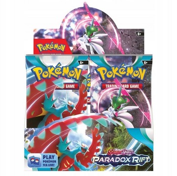 KARTY POKEMON DLA DZIECI FANA BOX 360 PARADOX RIFT + 20 KART OBSIDIAN
