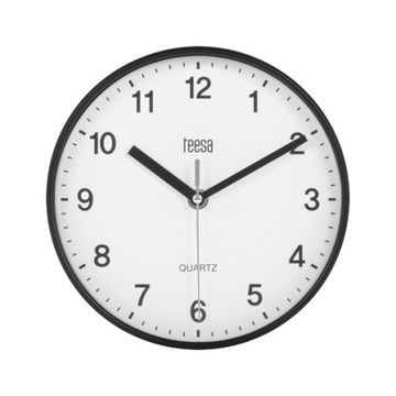 Teesa Zegar ścienny 20 cm czarny