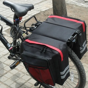 Bicycle Carrier Bag Rear Rack Luggage Back Seat Double Side Cycling