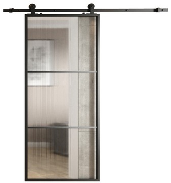Drzwi Szklane Przesuwne System Loft 95 Flutez 3 Pola