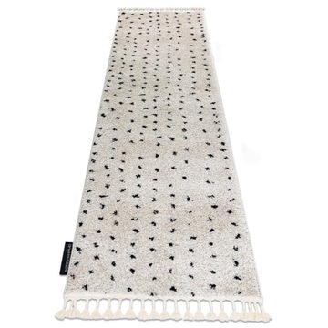 Dywan CHODNIK frędzle shaggy 70x300 KROPKI #GR4196