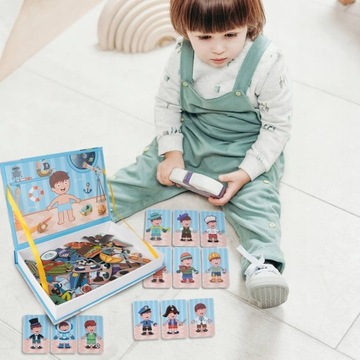 МАГНИТНЫЙ ПАЗЛ ПЛАТЬЕ ПАЗЛ ОДЕЖДА ДЛЯ МАЛЬЧИКА В КНИГЕ