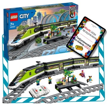 Lego City Ekspresowy Pociąg Pasażerski 60337 Zestaw i Ebook 4w1