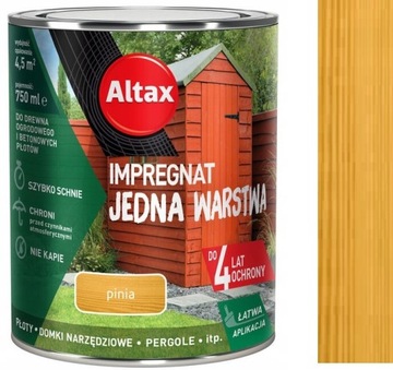 ALTAX IMPREGNAT DO DREWNA OGRODOWEGO 0,75L PINIA