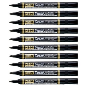 Marker permanentny PENTEL N850 - 1-2 mm CZARNY - zestaw 12szt