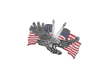 METALOWA NAKLEJKA 3D EMBLEMAT ORZEŁ USA FLAGA
