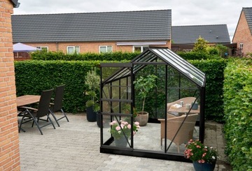 acm АЛЮМИНИЕВАЯ ТЕПЛИЦА 6,3 м2 ПОПУЛЯРНОЕ закаленное стекло + ЧЕРНАЯ ОСНОВА